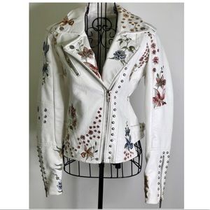 Floral moto jacket